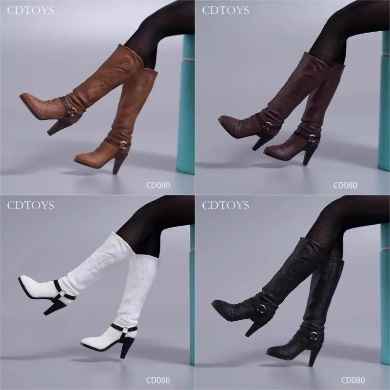 

In Stock CD080 1/6 Scale Toys Female Solid High Heels Middle Cylinder Boots Model for 12'' Action Figures Body Decoration Gift