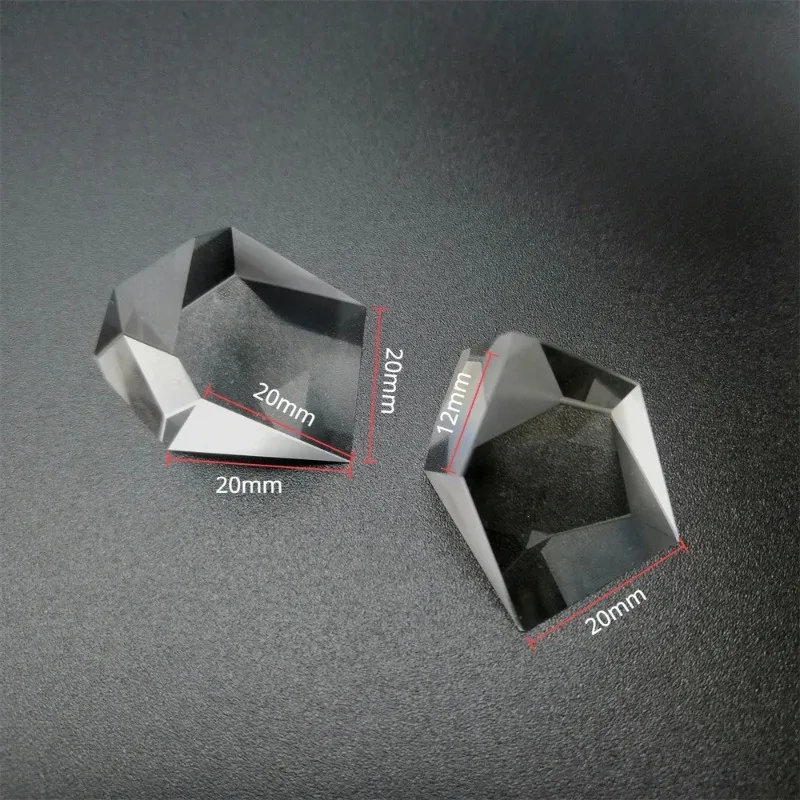 Defective Roof Prism Semi-Pentagon Prism Multi-angle Lens Prism K9 Optical Glass Irregular for DIY Decoration