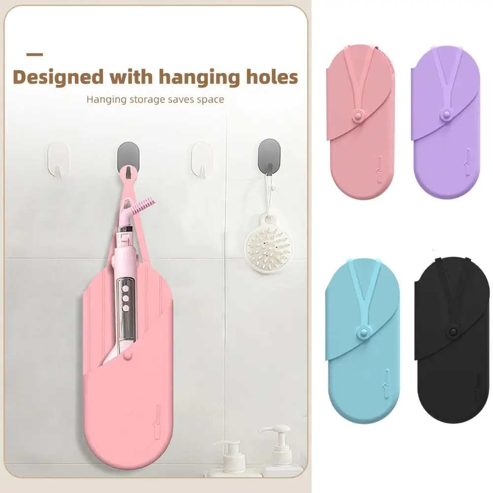 Hanging Hole Hair Straightener Bag Anti-Scalding Wave Stripe Curling Iron Anti-Heat Sleeve Anti-Slip High Temperature Resistance