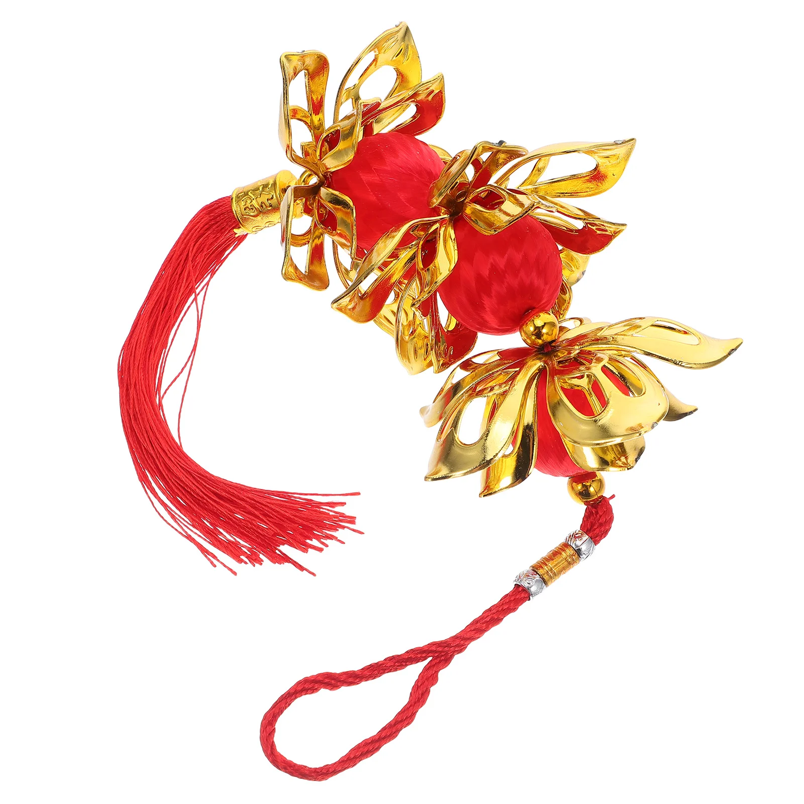 Festival de Primavera flor de loto linterna borla colgante rojo adorno colgante decoración de Año Nuevo colgante decoración de fiesta en casa