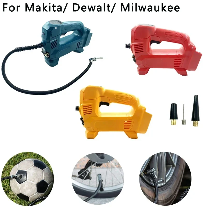 ZWINCKY For Makita/Dewalt /Milwaukee 18-20V Battery Cordless Car Tire Inflator Portable Air Compressor Digital Electric Air Pump