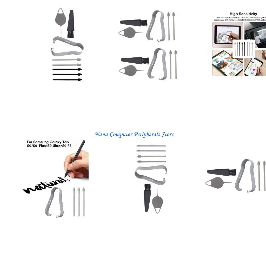 

F68C 1 Set Pen Nibs Refills with Metal Tweezers for TabS9/S9Plus Handwriting Pen Replacement Tips Pen Nib