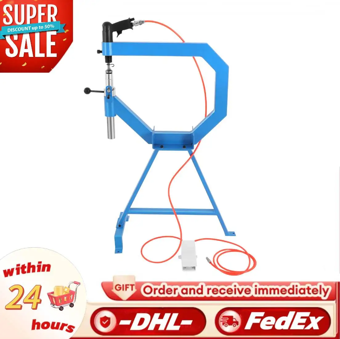 

Pneumatic Planishing Hammer for Dent Repair of Automotive and Motorbike Parts Thin Plate Shaping Machine with Pedal& Stand