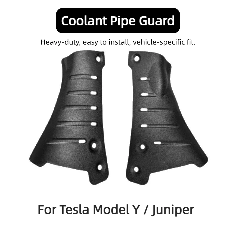 Coolant Line Guard & Undertray Skid Plate for Tesla Model Y, Chassis Protection Armor Accessory