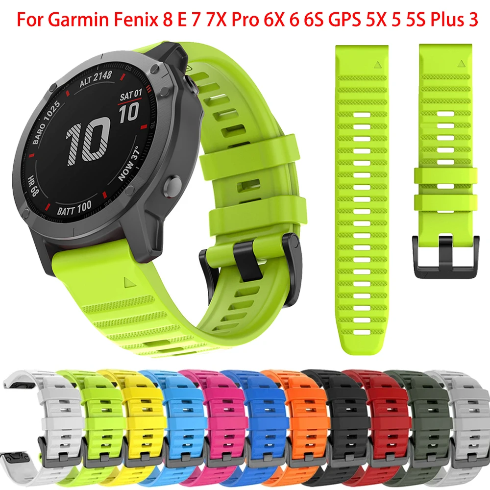 26 22MM Uhrenarmband für Garmin Fenix 6X 6 Pro 7X 7 8 47mm 51mm E Weiches Silikonarmband Fenix Epix Pro 5 5X Plus Armband