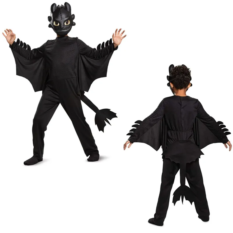 New Kids Animal Carnival How to Make Your Dragon Toothless Cosplay Clothing Mask Kigurumi Anime Jumpsuit Birthday Party costume