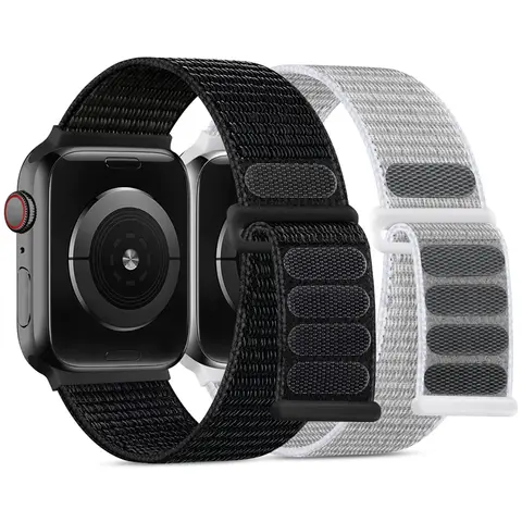 Apple Watch 밴드 용 나일론 루프 44mm 40mm 45mm 41mm 42mm 38/45mm 스포츠 팔찌 iwatch 시리즈 9 8 7 se 6 5 3 Ultra 2 49mm 스트랩