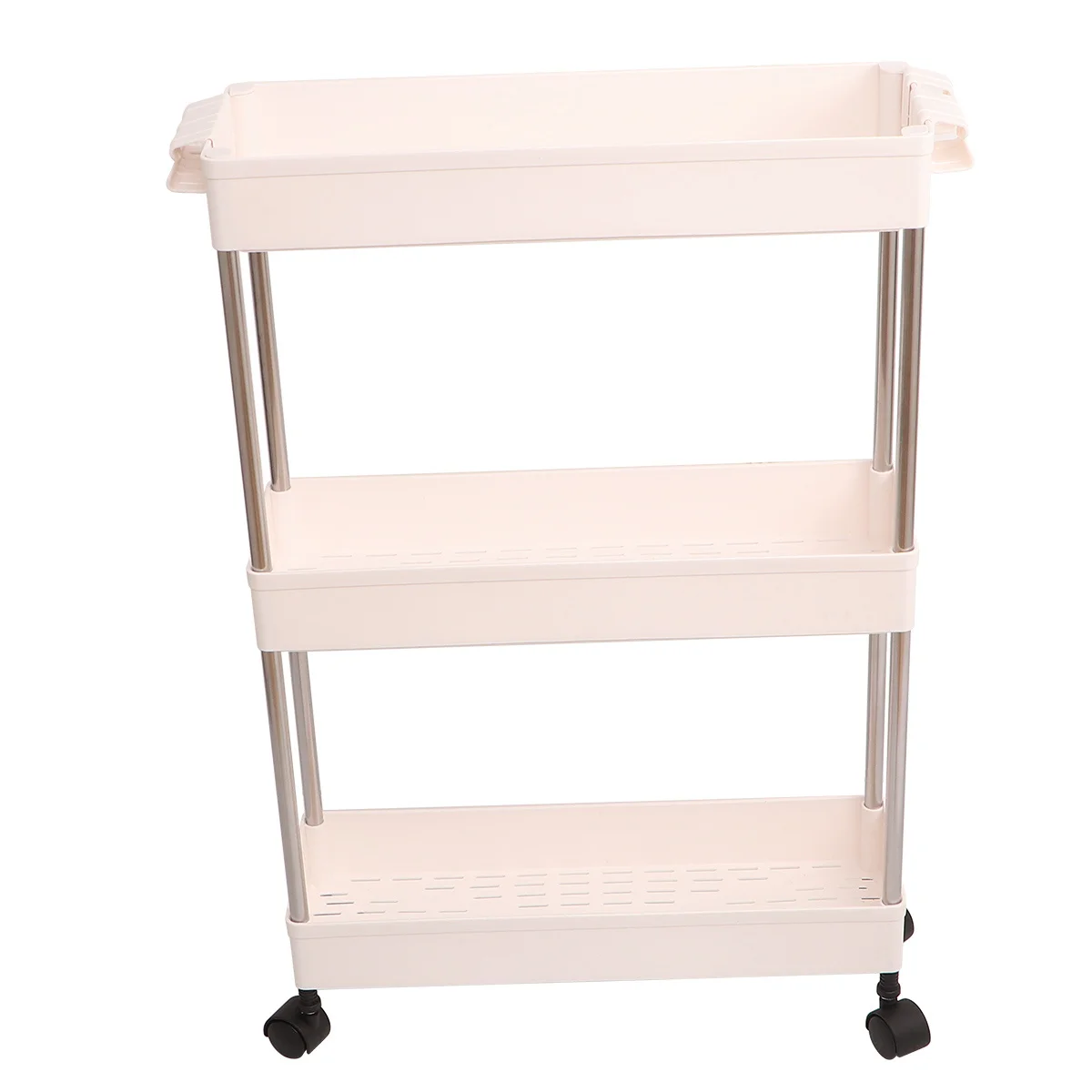 

1pc Plastic Narrow Gap Storage Rack 3-Tier Bathroom Organizer For Shampoo Toothbrush Face Wash Body Soap Space