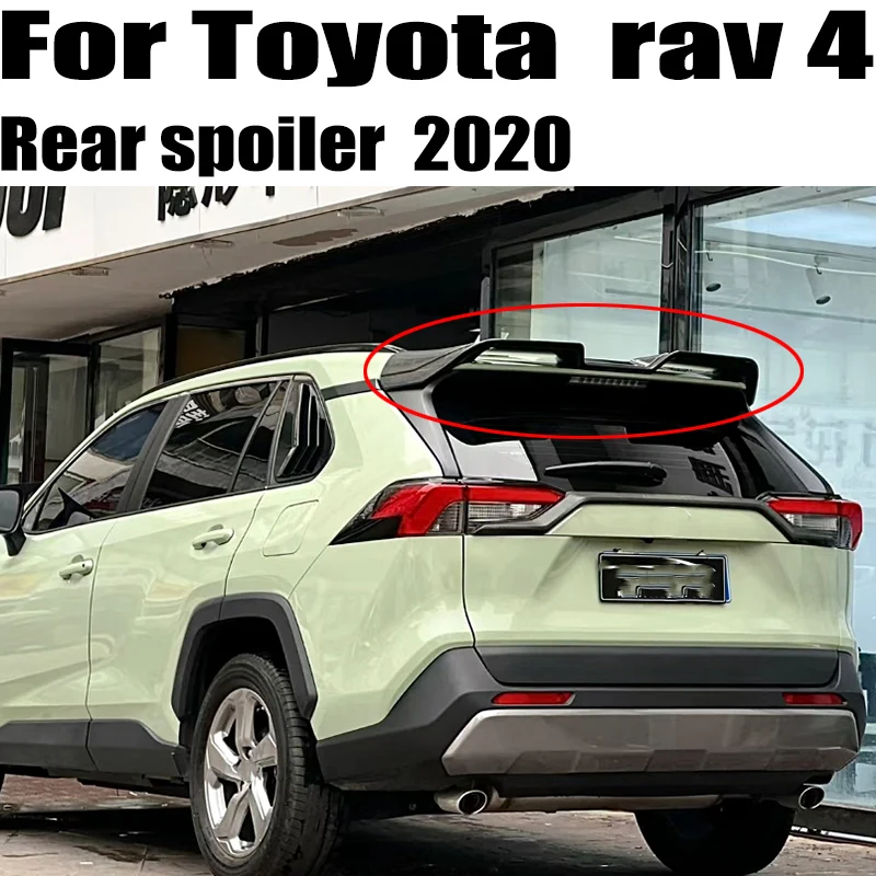 For toyota rav 4 2020 Spoiler High Quality ABS Material Car Rear Wing Lip Spoiler by Primer Color