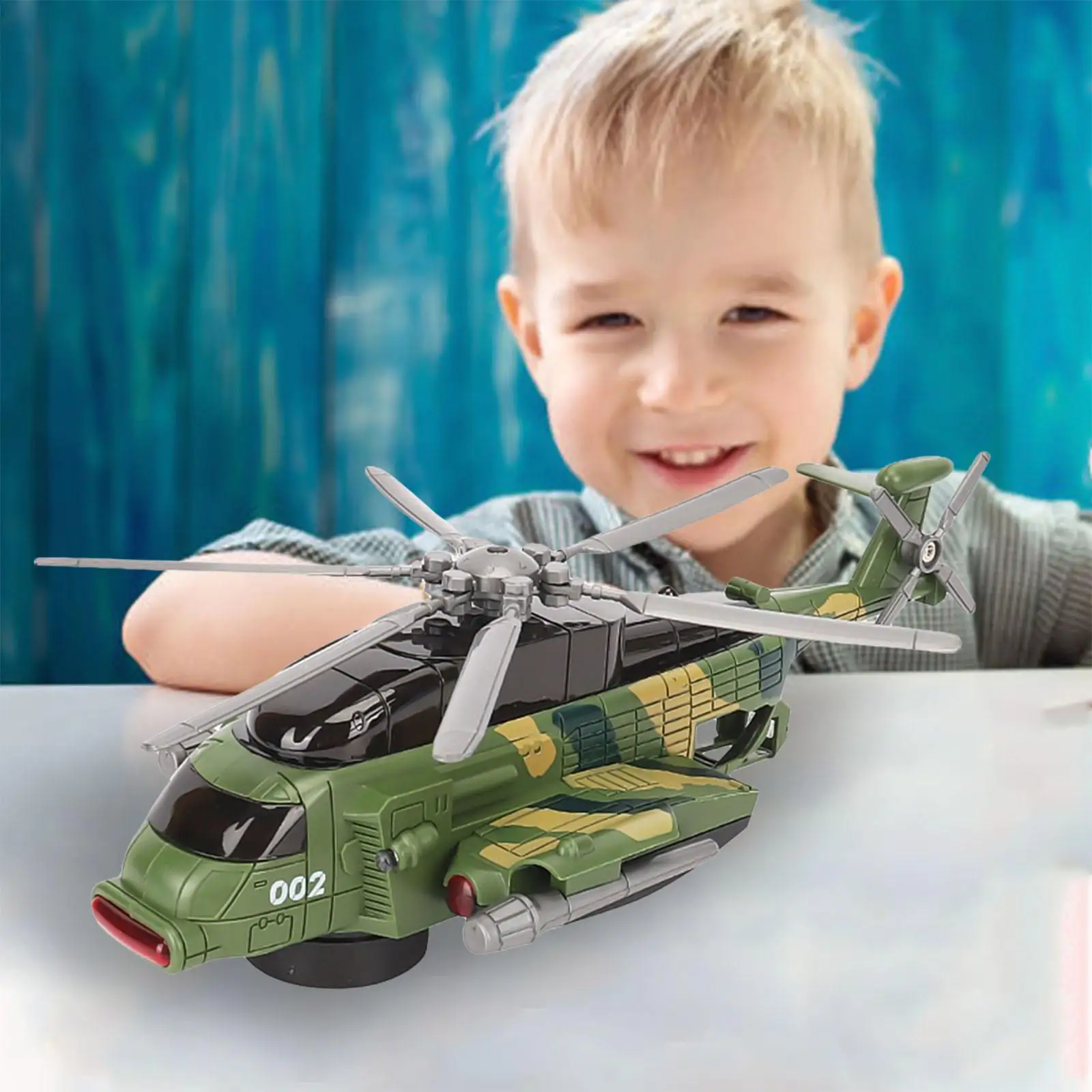 

Electric Helicopter Toy with Lights Battery Powered for Toddlers Baby Boys