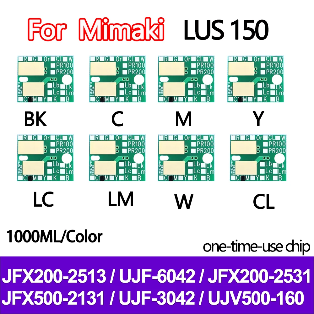 1000ML LUS 150 LUS150 Ink Bottle disposable Chip for Mimaki JFX500-2131 UJF3042 UJV500-160 FX200-2513 UJF-6042 UJF-3042MKII