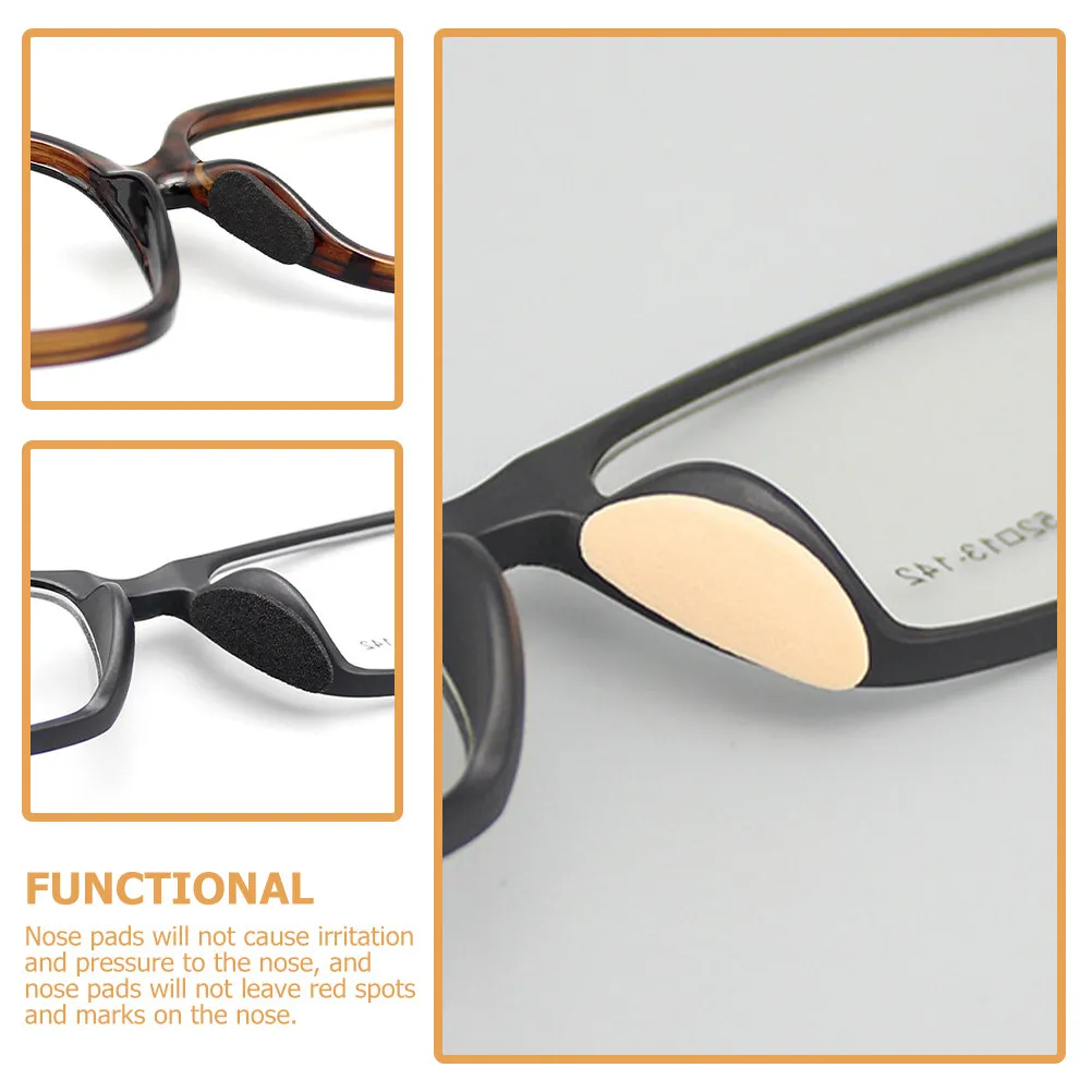 40Sheets Comfortable Sponge Nose Pads for Glasses Non-Slip Self-Adhesive Eyewear Nose Supports Skin-Friendly Adhesion