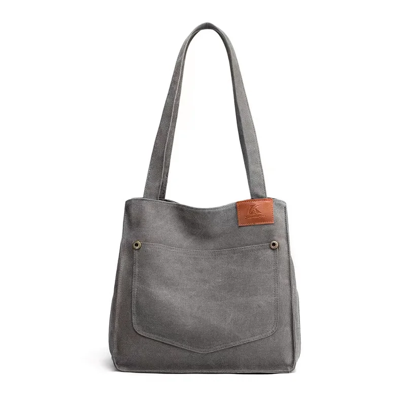 Women\'s Canvas Tote Bag Large Capacity Vintage New Shopping Bag Fashion Handbag Single Bag Messenger Bag