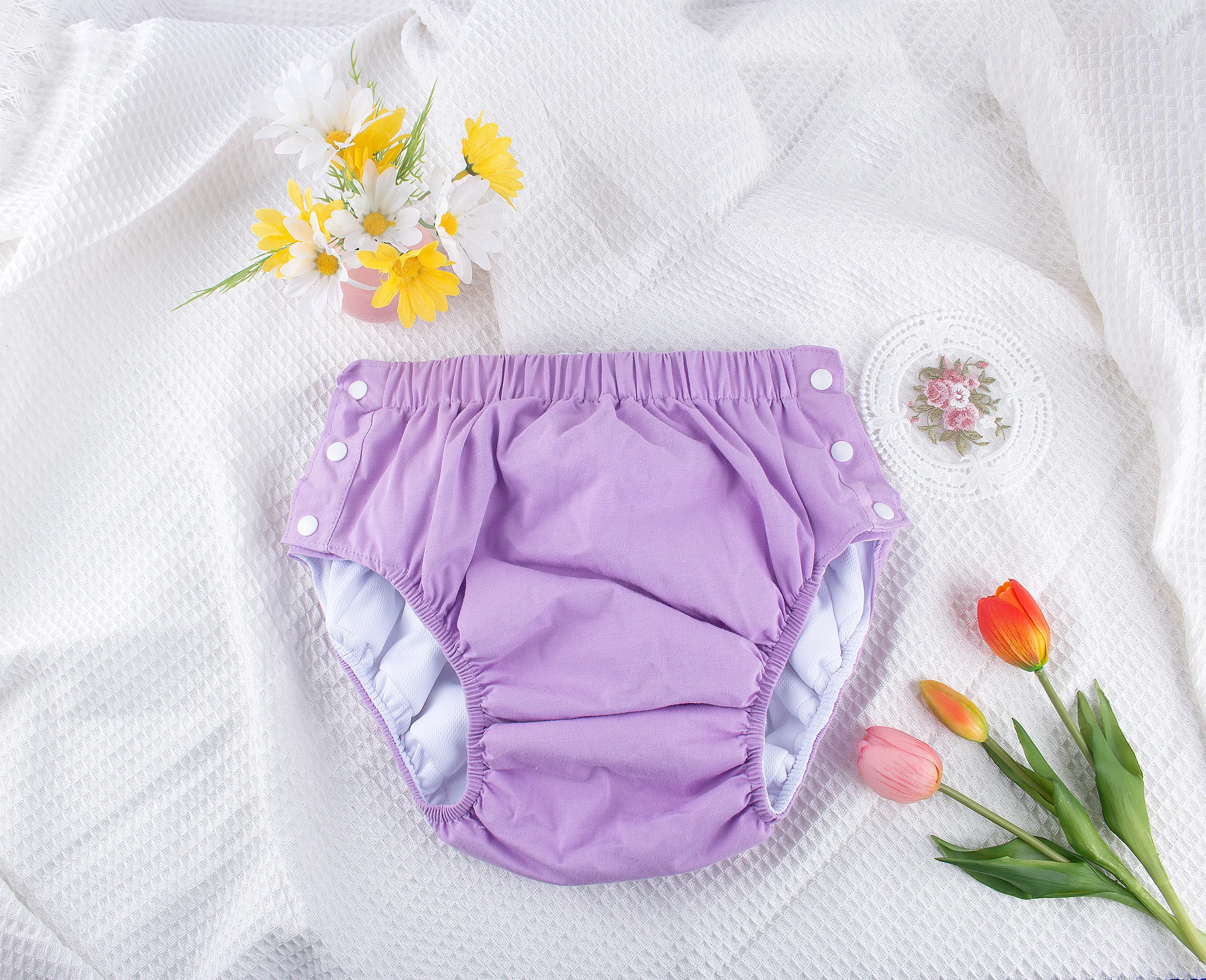 Reusable Adult Diaper Cotton Washable Adult Elderly Cloth Diapers Pocket Nappies Anti-Leakage Diaper Pants For Men & Women
