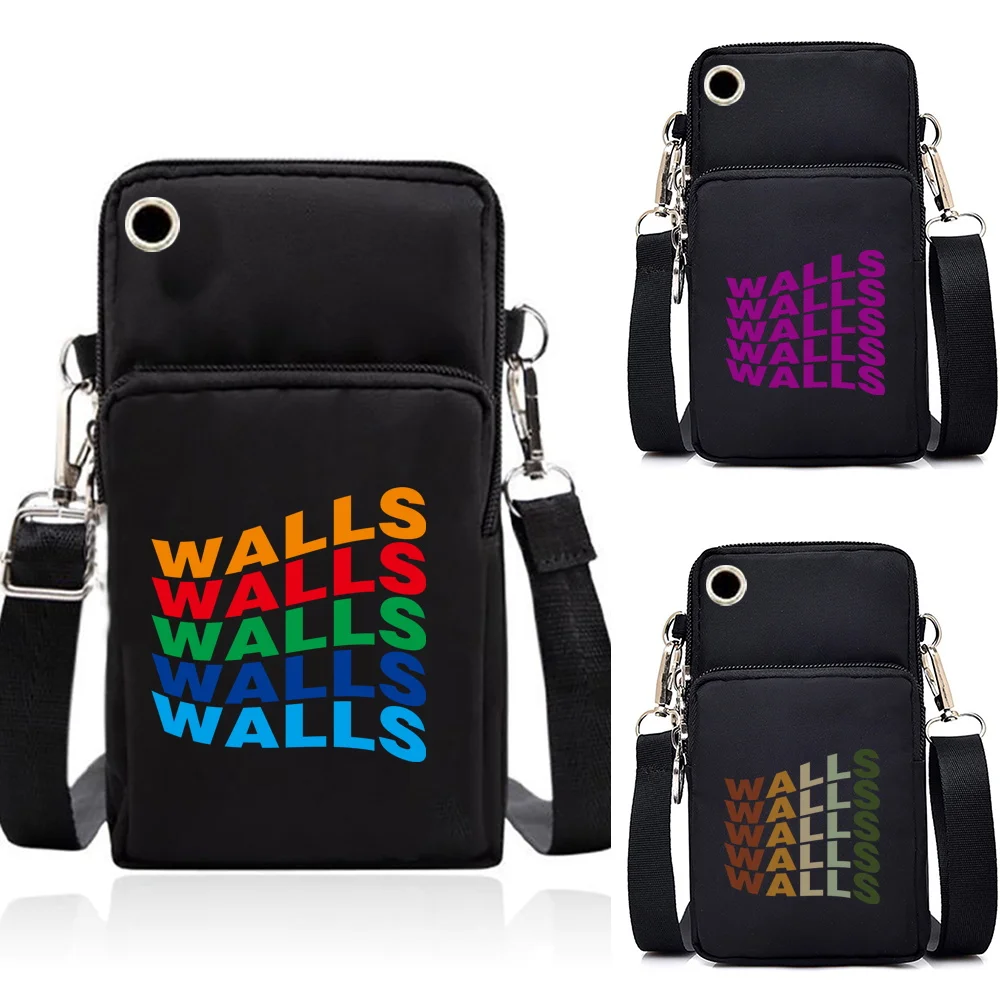 Shoulder Bags Unisex Waterproo Phone Bags  Universal for Samsung/xiaomi/iphone Shoulder Bags Walls Printing CrossBody Bag