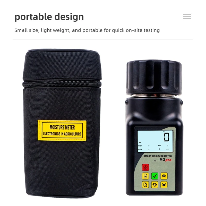 Mg-pro medidor de umidade de grãos inteligente para 25 tipos de milho arroz trigo amendoim grãos de café sementes ervilha higrômetro testador de umidade