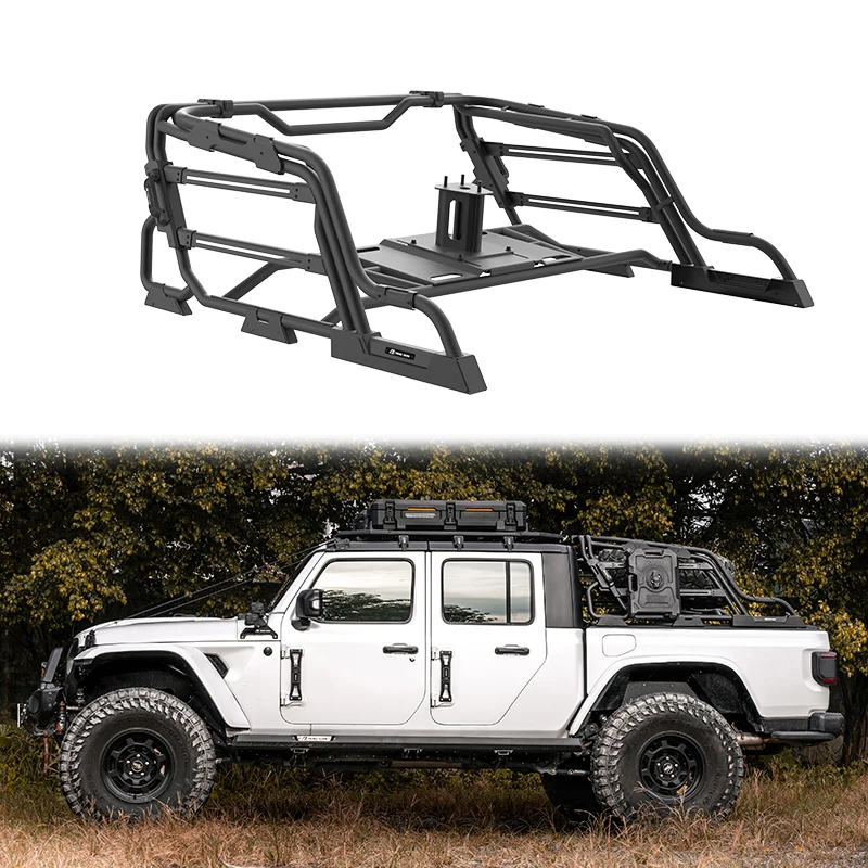 

Pickup Truck Aluminum Rear Roll bar Frontier for New Design Chase Rack Roll Bar for Jeep Gladiator JT 4x4 Offroad Accessories
