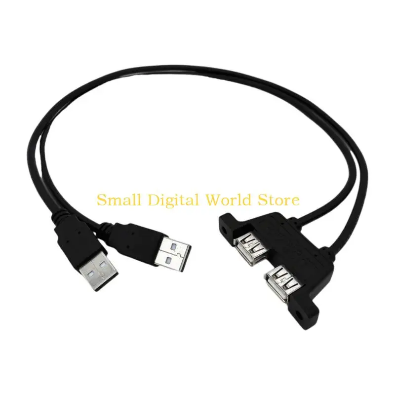77UB Flexible USB2.0 Male to Female Extension Cable With Screw Panel Mount USB2.0