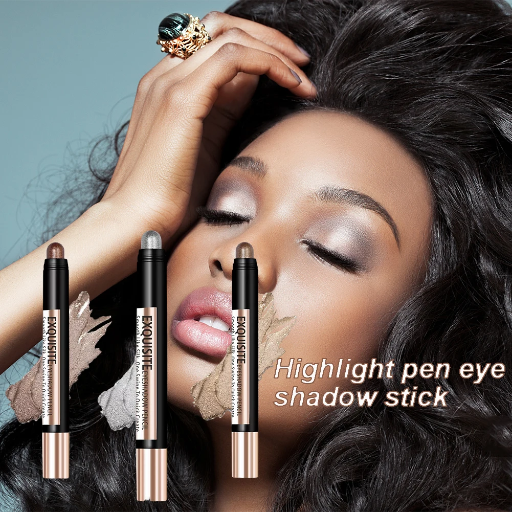 Sztyft do powiek Lazy Eyeshadow Stick Pearl Eye Makeup Wodoodporny, długotrwały, przenośny makijaż do oczu Narzędzie do makijażu do codziennego dojazdu do pracy dla kobiet