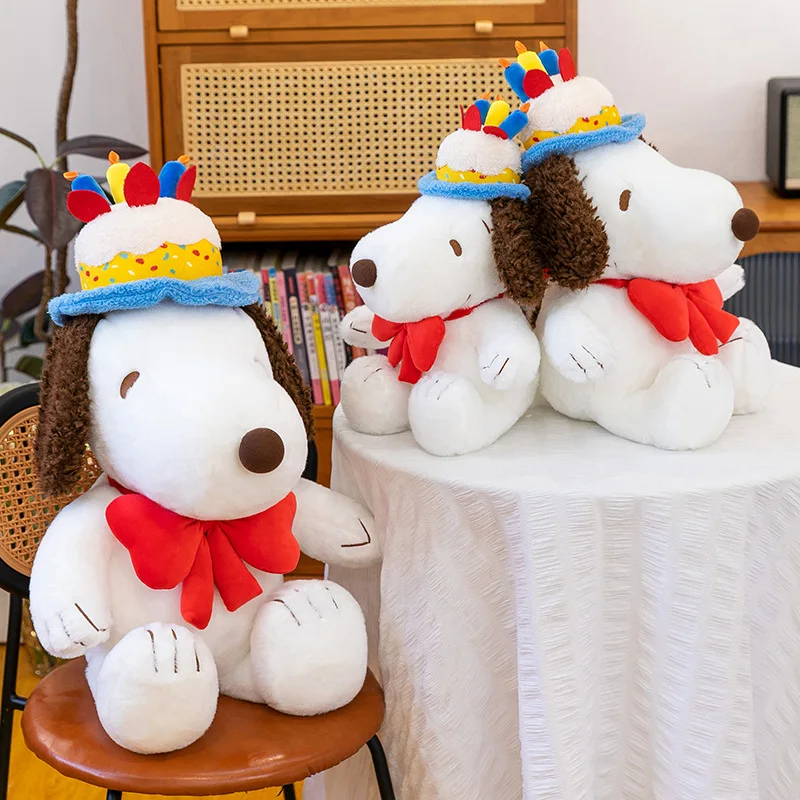 سانريو كعكة عيد ميلاد سنوبي دمية قطيفة القوس بوس سنوبي دمى النوم والدفع وسادة أفضل هدية للحلي المنزلية