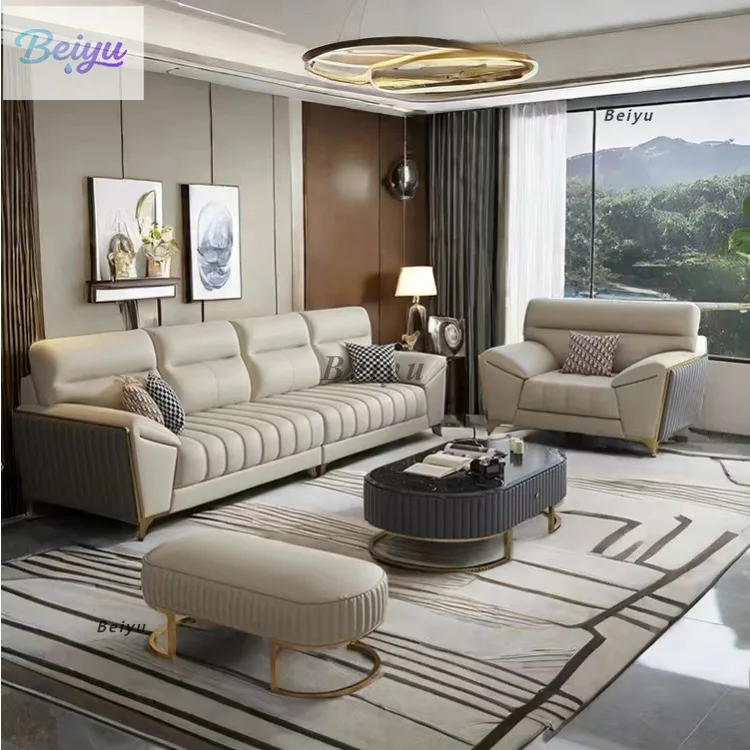 

Легкий роскошный современный размер для квартиры, гостиной, дизайнерский диван, американский 2024, прямой угловой кожаный художественный диван наложницы