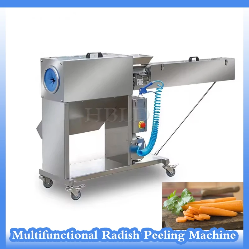 Fully Automatic Commercial Carrot Peeler, High-Efficiency White Radish Peeler