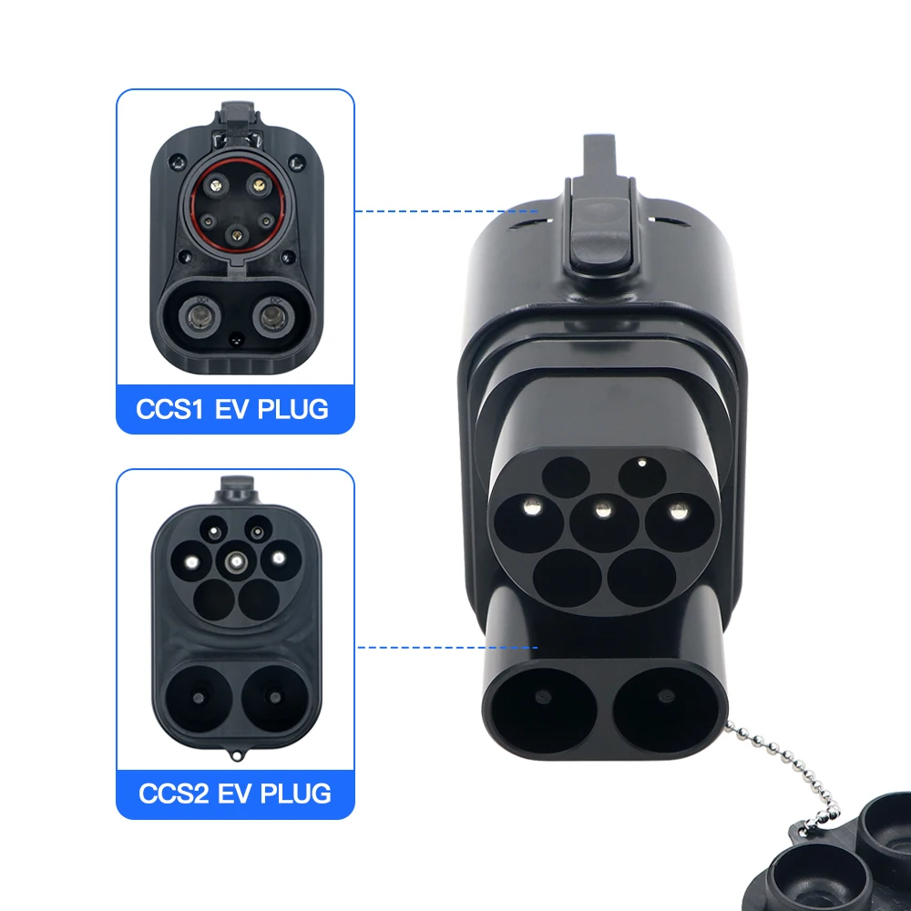 EV Charger Adaptor CCS1 To CCS2 DC Fast Charging 250A For Eletric Vehicle PHEV Hybrid Cars CCS2 to CCS1 Not applicable to BMW i3