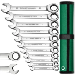 Ratchet Wrenches Universal Spanners Hand Tools,CrV Gear Spanner Set,Metric Ratchet Combination Wrenches,Car Wrench Repair Tool