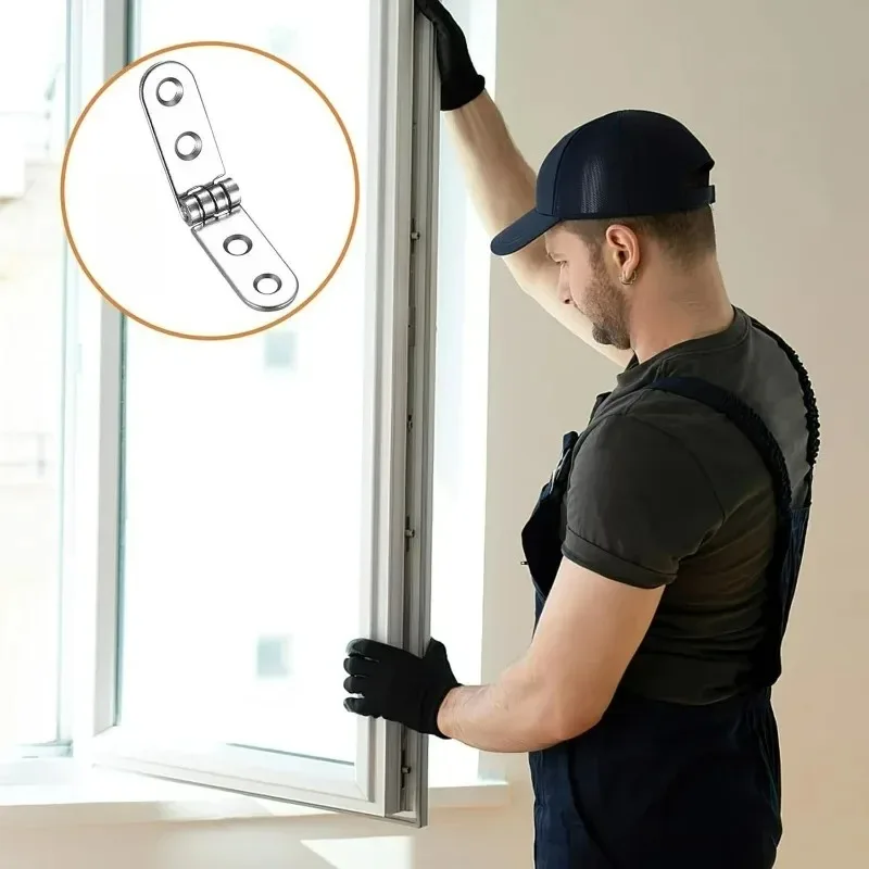 180-Grad-faltbare Scharnierklappe zum Anschrauben für Nähmaschinenschränke, abgerundete Ecken, Pufferscharnier, Möbel-Hardware-Kits