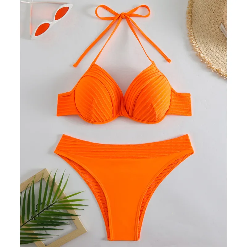 Summer 2025 Sexy Bikinis Swimsuits Women Swimwear Push Up Female Beach Swim Wear Bathing Suits Brazilian Bikini Set Pool Bather