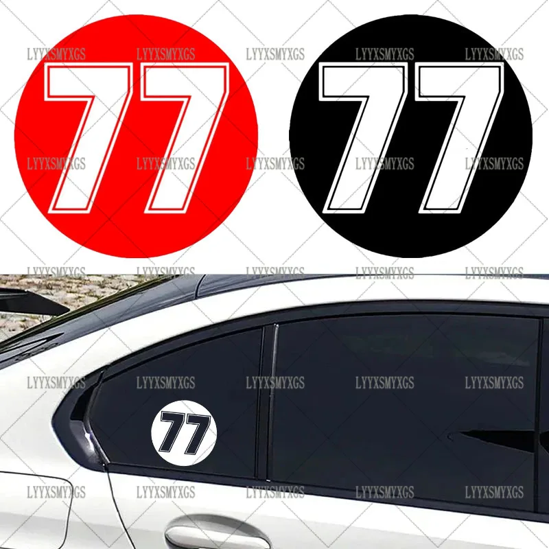 

Self-Adhesive Custom Racing Number 77 Car Stickers Waterproof Sunscreen Vinyl Decal PVC wholesale Car Accessories