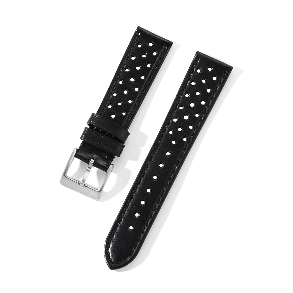 18mm 20mm 22mm Vintage Echtleder-Armband Universelles Rindsleder-Uhrenarmband Poliert & Matt Atmungsaktives Armband Sportgürtel-Accessoire – Detail 27