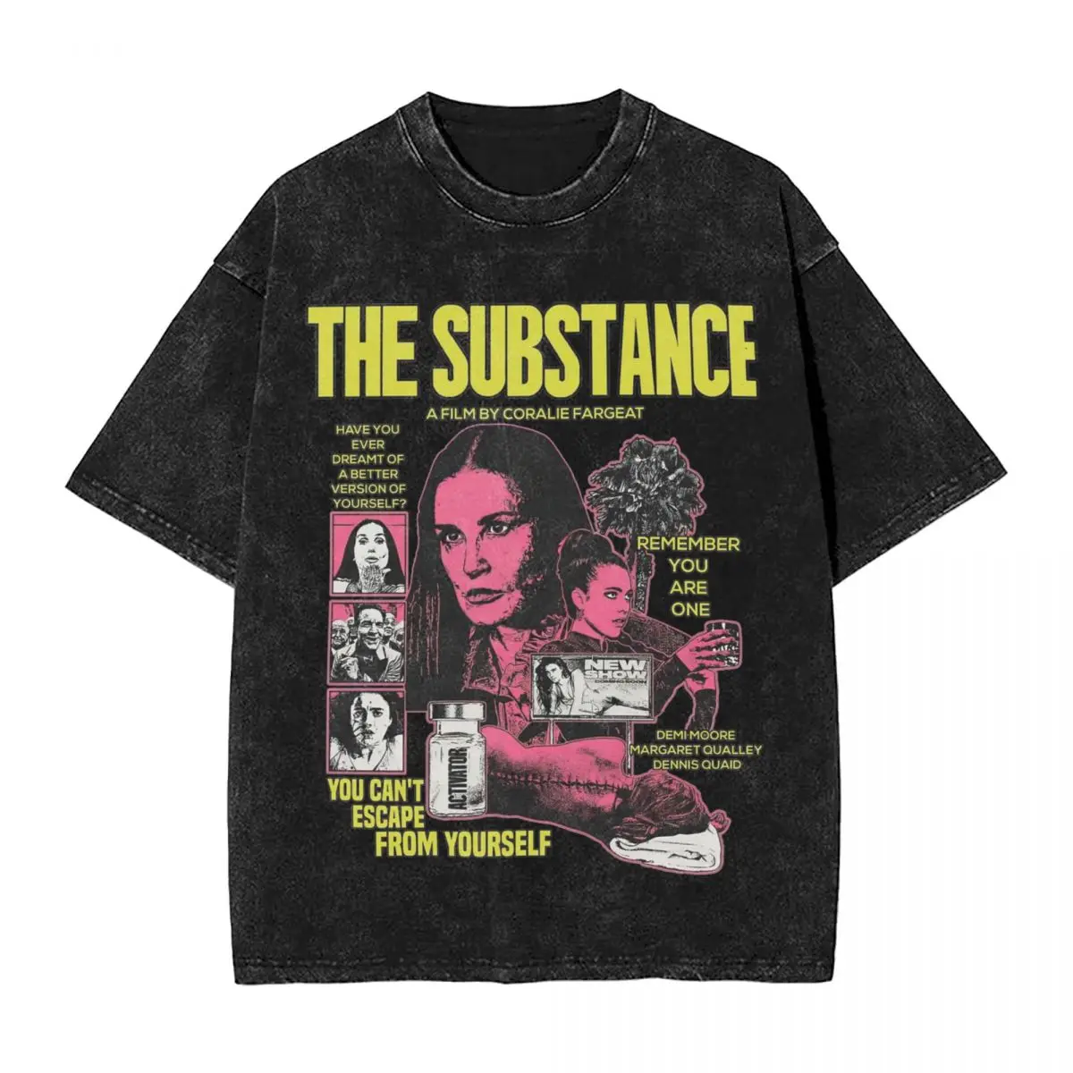 Мужские футболки в стиле ретро The Substance, топы, летняя винтажная футболка с короткими рукавами и круглым вырезом в стиле Харадзюку, оптовая продажа