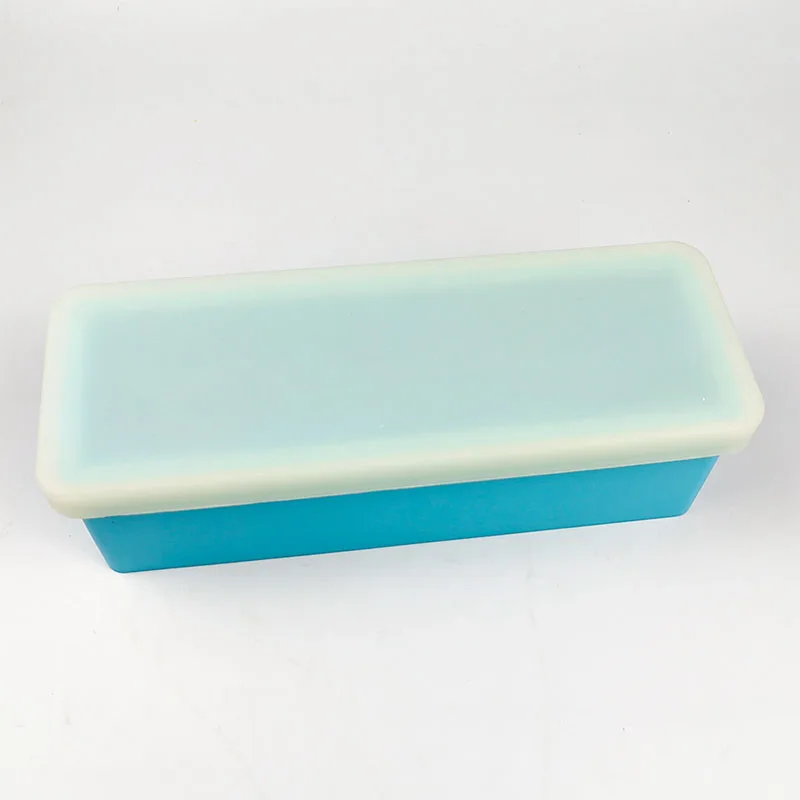 1KG rectangular silicone mold handmade soap toast cake making tool 248x72x77MM with lid