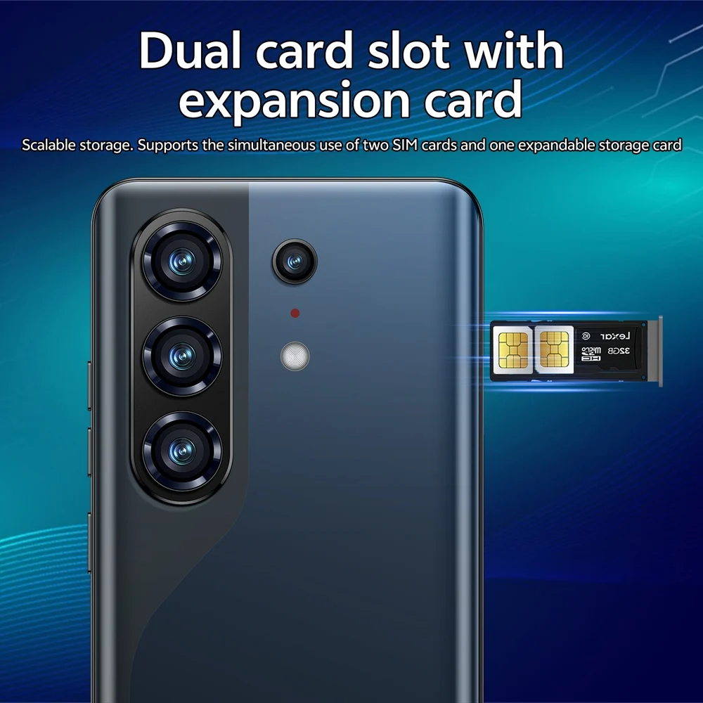 K-Touch New C26 Ultra Android 15 Mobile Phones 7.3 HD Cell Phone 22GB+2TB Smartphone 8000mAh Octa Core 5G Dual SIM 16+48MP Camera Cellphones