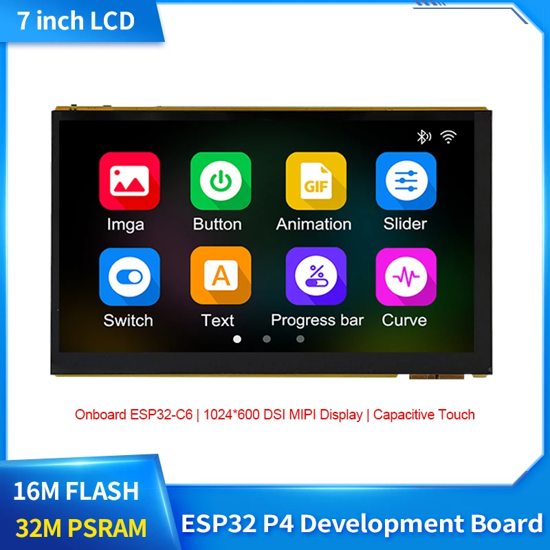 ESP32 P4 Development Board 7 Inch Capacitive Touch Display Onboard ESP32-C6 / Camera-Port / Speaker-Port for Arduino ESP IDE