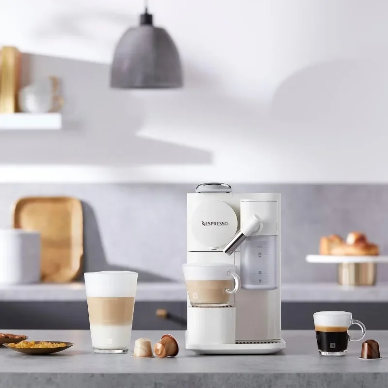 Nespresso Lattissima One Original Espresso Machine with Milk Frother by De'Longhi, Silky White