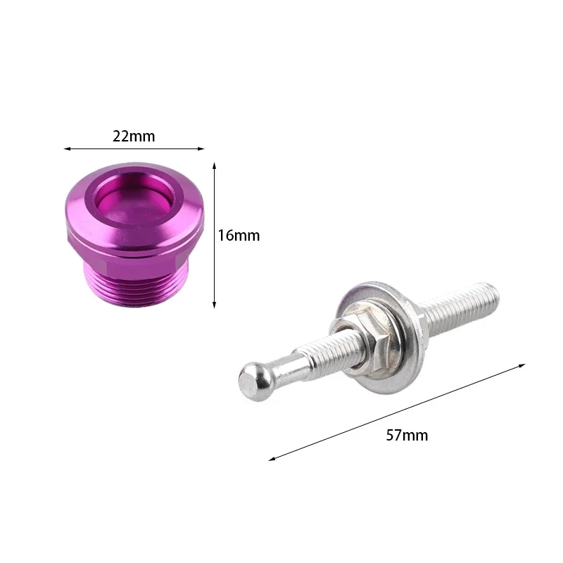 4x 22mm Aluminum Push Button Hood Pin Kit – Quick Release Bonnet Latch Clips For Car Bumpers