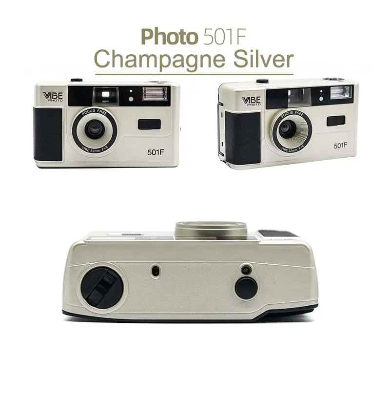 Original VIBE Photo 501F Camera Non disposable 135 35mm Reusable Film Camera Fullframe MVP CAMERA With Flash Lamp