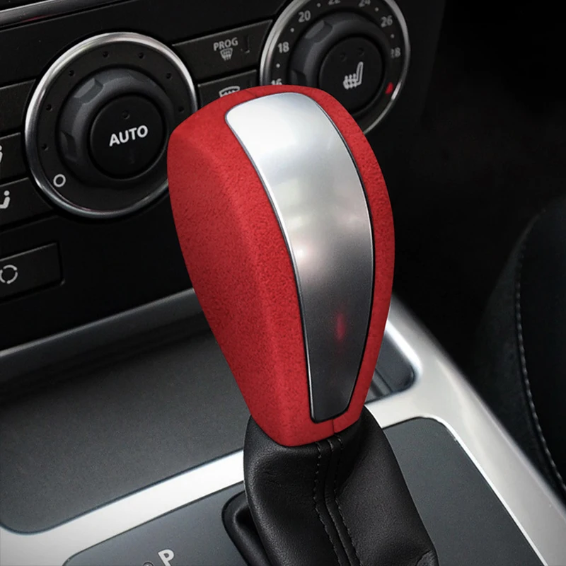 Suede Wrapping Gear Shift Knob ABS Trim Cover Decoration Car Sticker For land Rover Freelander 2 Accessories Interior