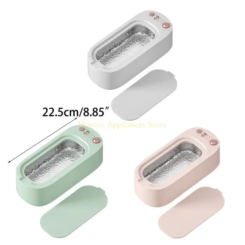 D0AB Plastic 3 Gear Ultrasonic Glasses Cleaning Machine High Frequency Vibration Eyeglass Cleaner for Sparkling Clean Eyewear