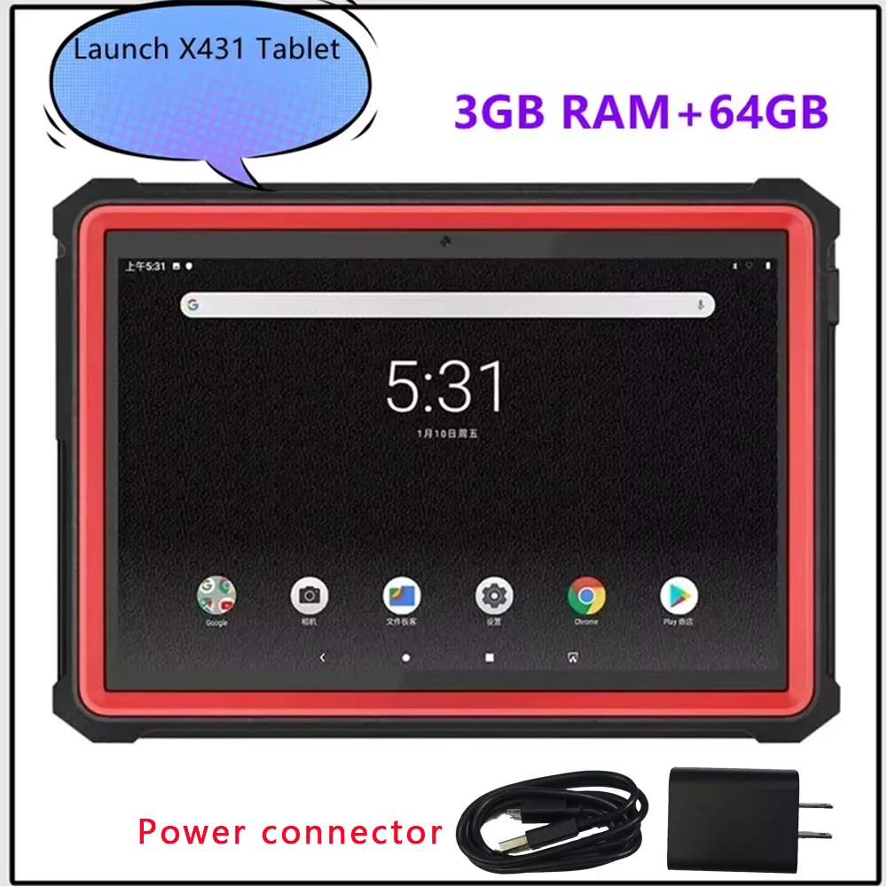 Launch X431 Tablet for OBD2 Scanner 3GB RAM+64GB Auto Diagnostics Tool Works With Diagzone / Xdiag / Xpro5