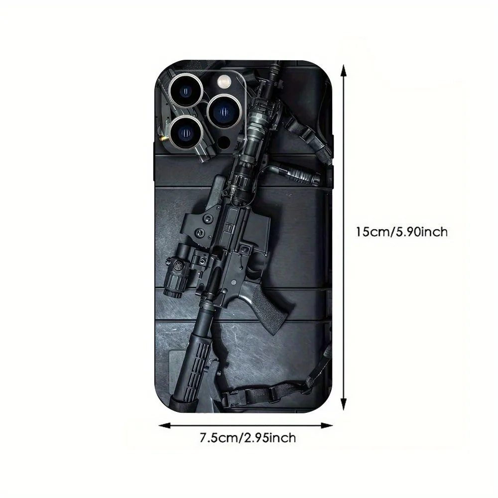 حافظة سوداء سميكة بسيطة لهاتف iPhone 16/15/14/13/12/11 Pro Max لأحدث اتجاهات الموضة. الغطاء الخلفي #2