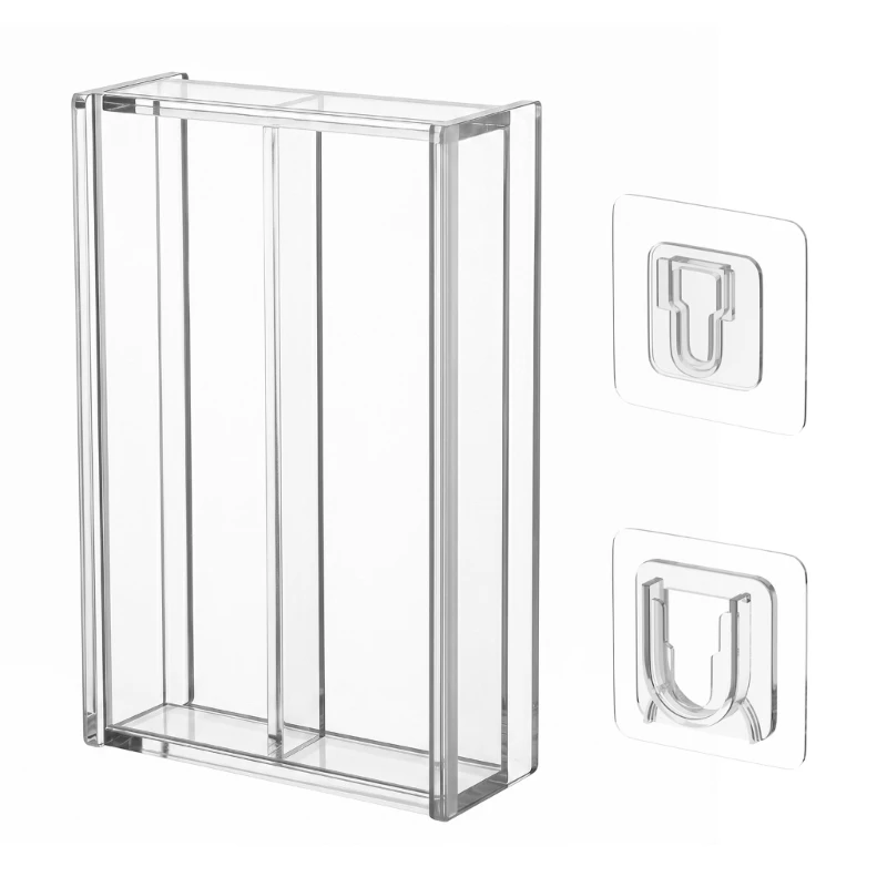 P5EA Space-Saving Game Accessory Wrist Lanyard Holder, Clear Two-Section Storage Case for Desk or Wall Display With Everyday