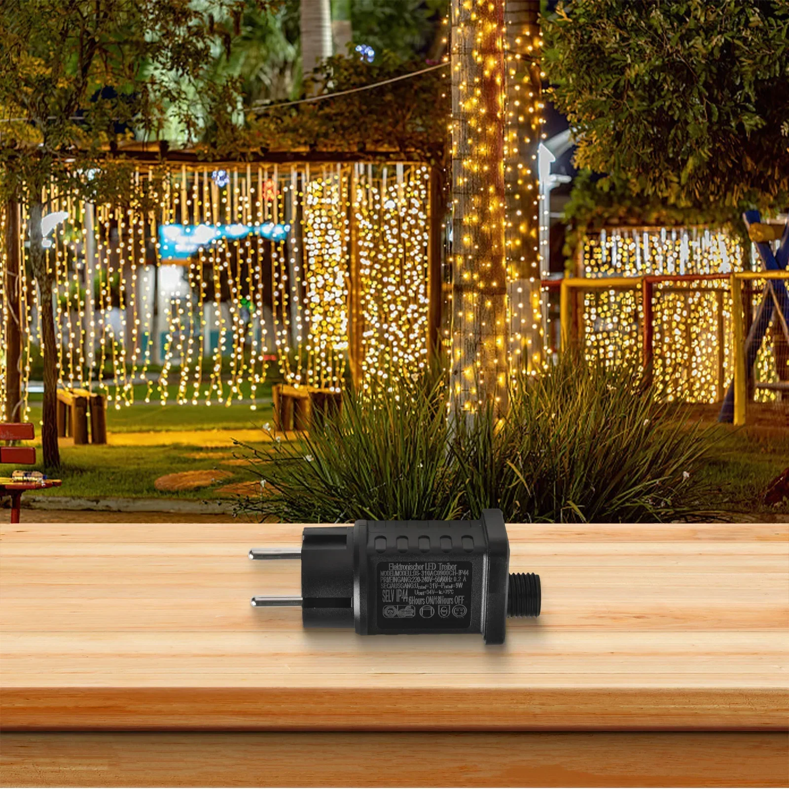 8 modos de luzes de corda de transformador 9W 31V LED temporizador fonte de alimentação adaptador de alimentação iluminação para dispositivos LED de baixa tensão