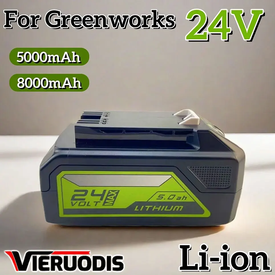 

For Greenworks 24V 5.0Ah 6.0Ah Lithium Battery Greenworks Battery for Greenworks 24V 48V Tools MO24B410 MO48L4211 HT24B210 21342