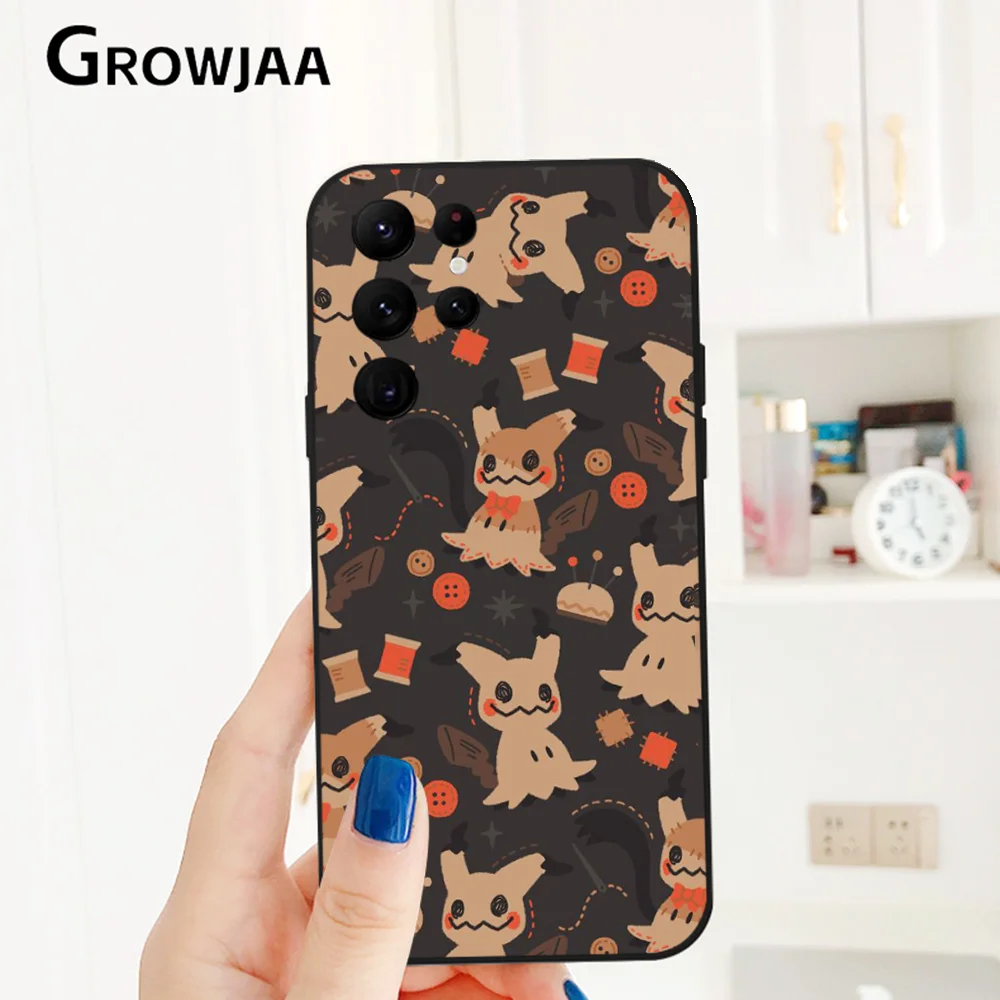 Cute Mimikyus Halloween Phone Case for Samsung Galaxy S24 Ultra S22 S23 Ultra S21 S20 5G Protective Silicone TPU Funda