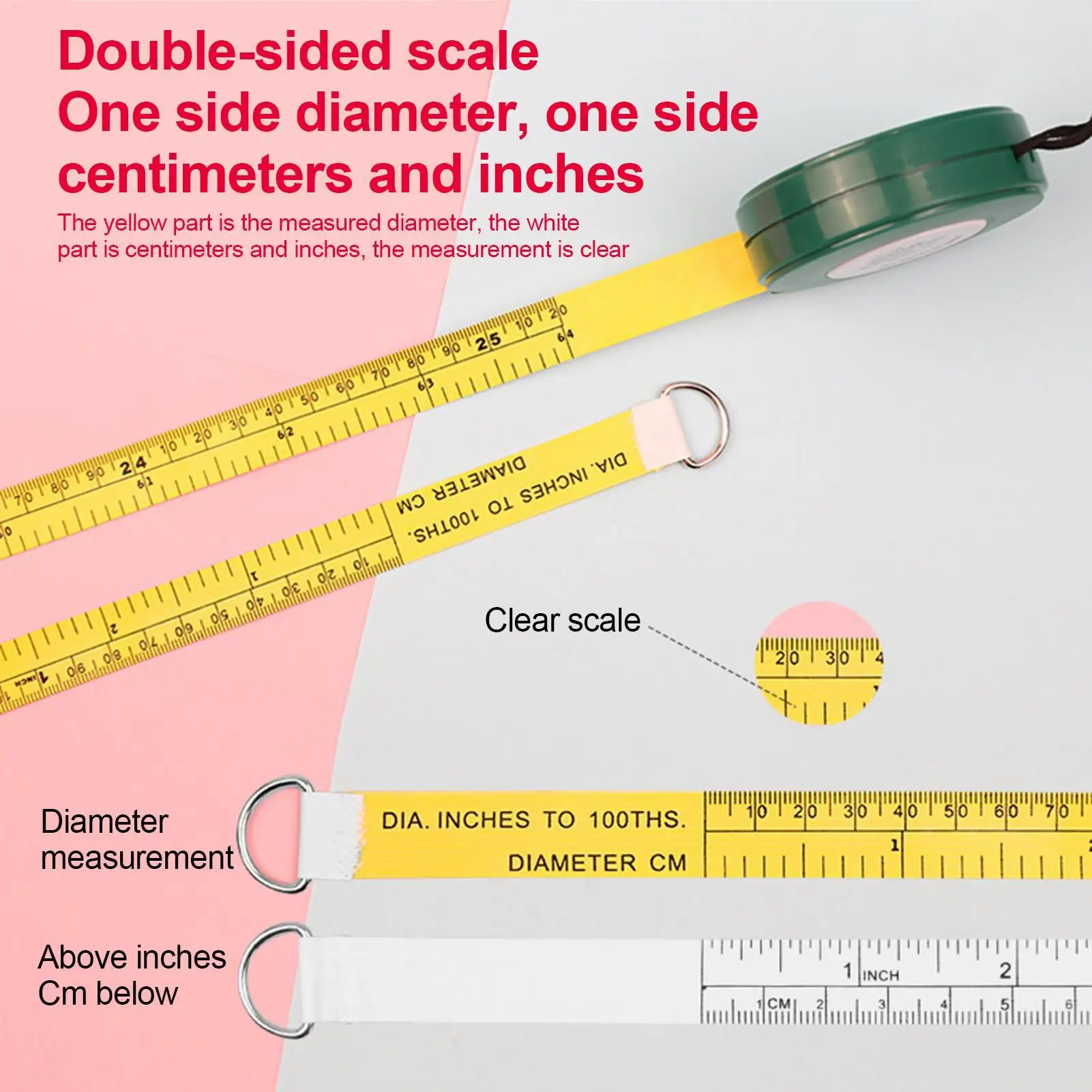 Soft Retractable Measurement Ruler Diameter Tape Measure 2 M Gardening Measuring Tool For Garden Construction House Pipe Working