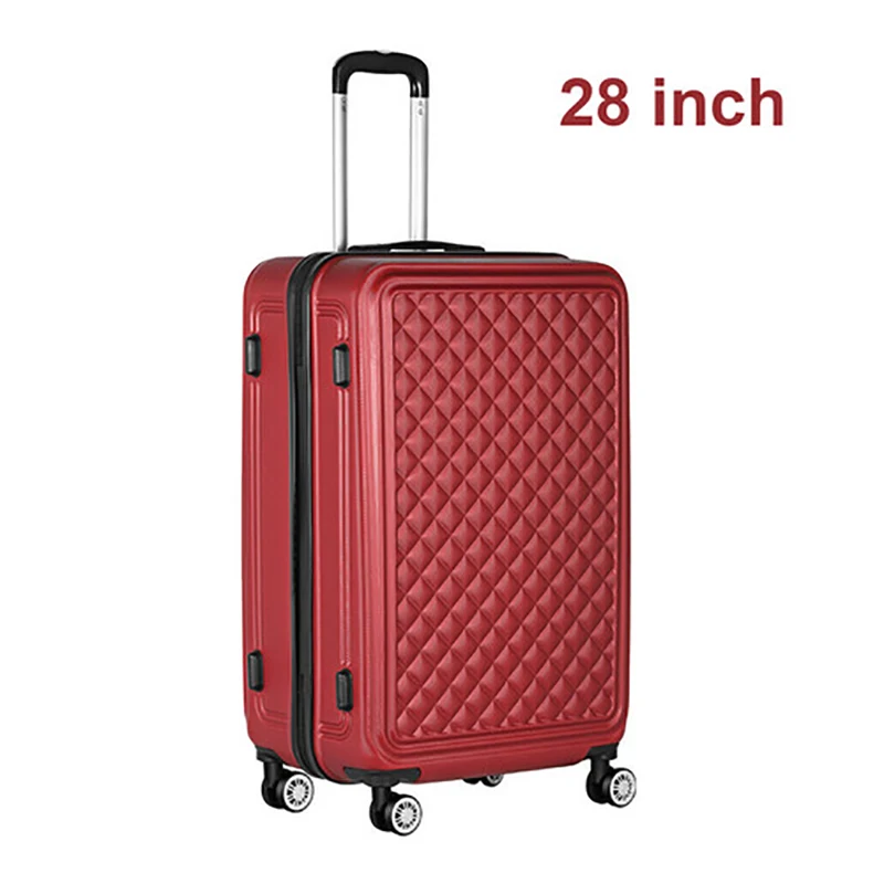 ABS Luggage Case 3-piece Set Suitcase on Wheels Large Size Red Travel Bag Mala De Viagem