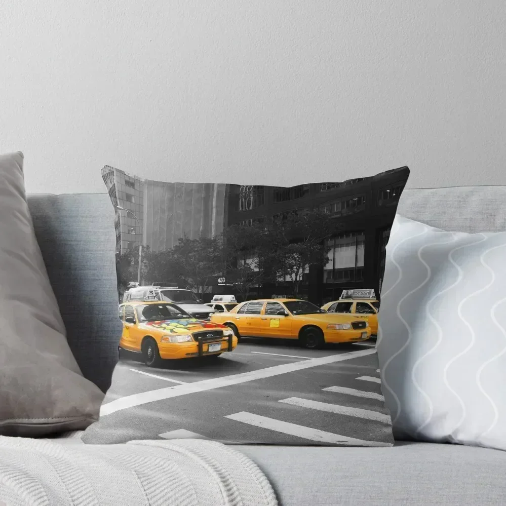 New York Yellow Cabs Throw Pillow Christmas Pillows Pillow Cases pillow